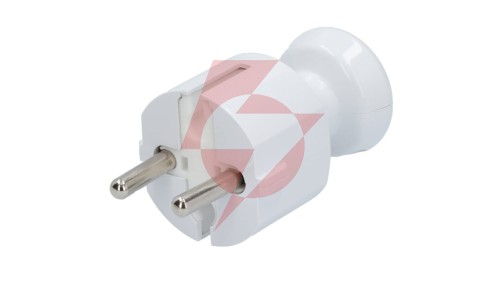 Wtyczka prosta b/u 16A 2P 250V biała WT-4