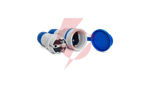 Zestaw EXTREM wtyczka + gniazdo 16A 2P+Z 250V IP54 szary/niebieski ZWG-54