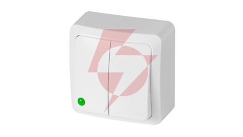 BERG Łącznik świecznikowy n/t 10AX IP20 biały 3711-00