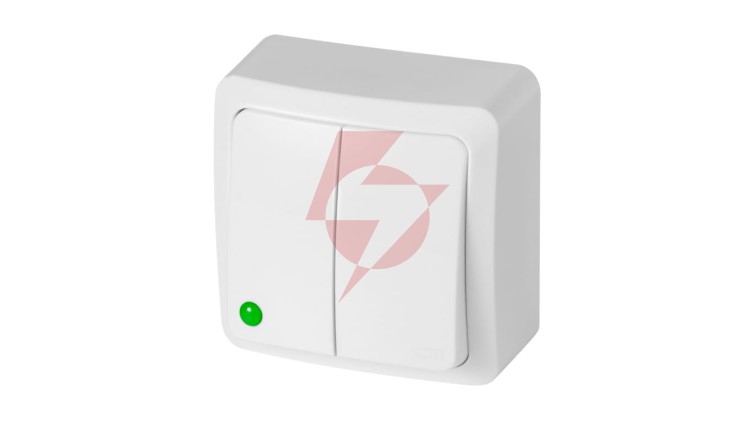 BERG Łącznik świecznikowy n/t 10AX IP20 biały 3711-00