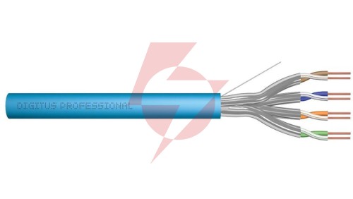 Kabel teleinformatyczny U/FTP kat.6a 4x2xAWG23 LS0H drut niebieski CPR: Dca-s1a,d0,a1 /500m/
