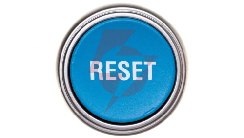 Napęd przycisku przedłużany niebieski /RESET/ z samopowrotem LPCR1196