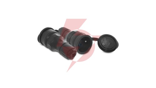 Gniazdo przenośne z klapką 16A 2P+Z 250V IP54 czarny GN-54 W-97448