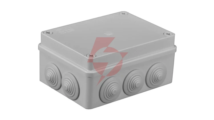 Puszka n/t hermetyczna 120x80x50 6 dławików IP65 szara S-BOX 206