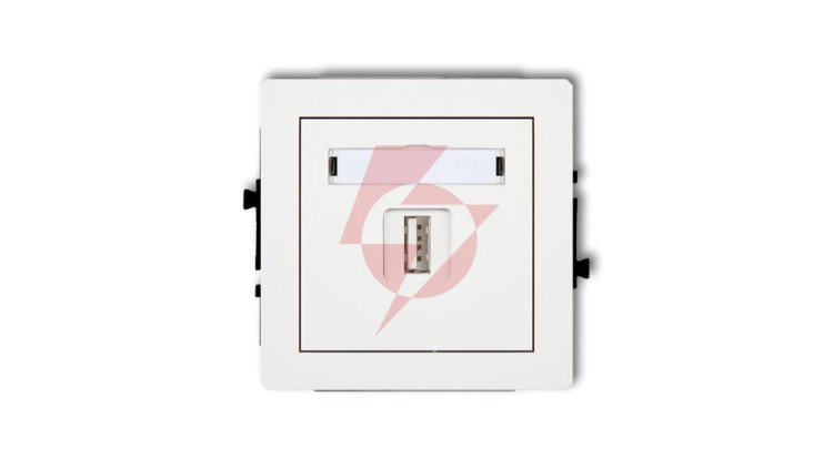 DECO Ładowarka USB pojedynczej, 5V, 1A biały DCUSB-1