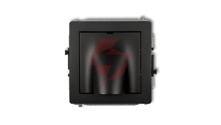 DECO Mechanizm wypustu kablowego czarny mat 12DWPK