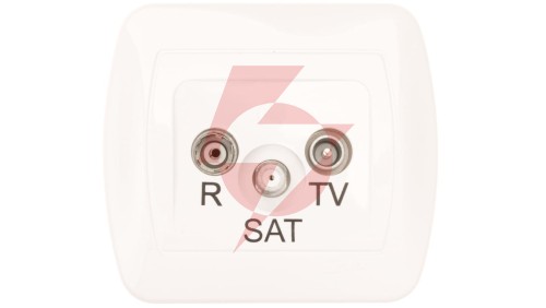 Simon Akord Gniazdo antenowe RD/TV/SAT końcowe białe AAS/11