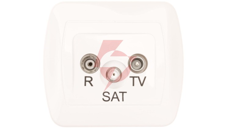 Simon Akord Gniazdo antenowe RD/TV/SAT końcowe białe AAS/11