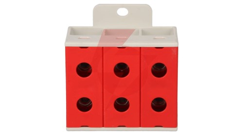 Złączka szynowa 3-torowa 35mm2 czerwona ZGX-3x35 czerwona ENE-00181