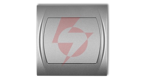 LOGO Łącznik jednobiegunowy srebrny metalik 7LWP-1