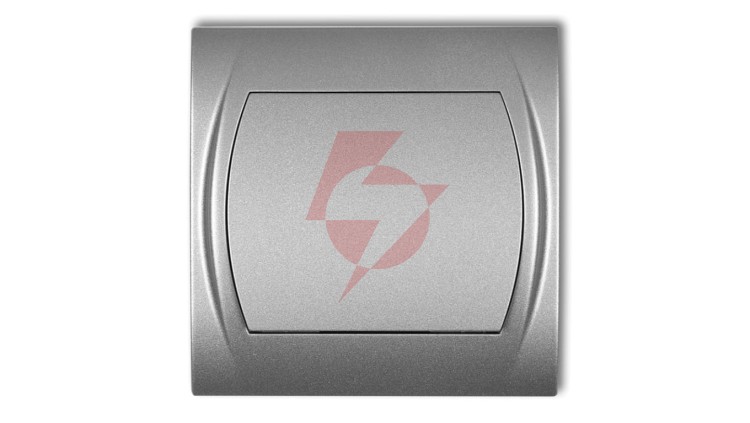 LOGO Łącznik jednobiegunowy srebrny metalik 7LWP-1