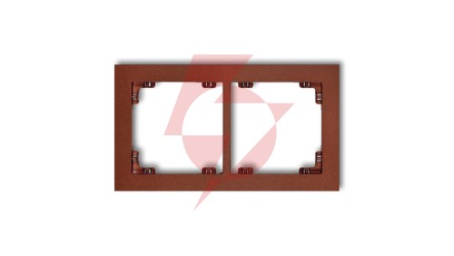 DECO Ramka podwójna brązowy metalik 9DR-2
