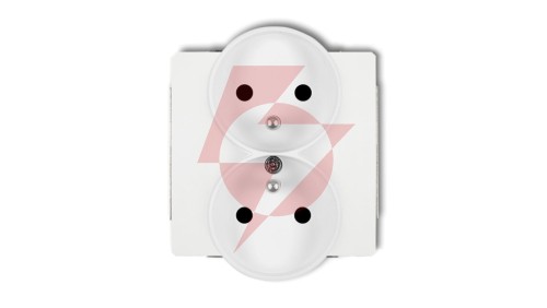 DECO Gniazdo podwójne z/u 2x2P+Z biały DGPR-2zp