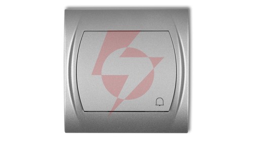 LOGO Przycisk /dzwonek/ srebrny metalik 7LWP-4