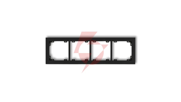 DECO Ramka poczwórna czarny mat 12DR-4