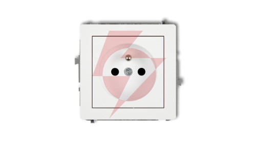 DECO Gniazdo pojedyncze z/u 2P+Z biały DGP-1zp