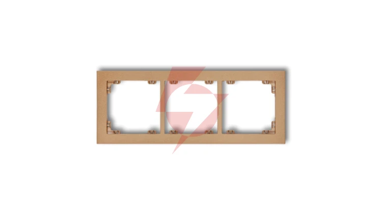 DECO Ramka potrójna złoty metalik 8DR-3
