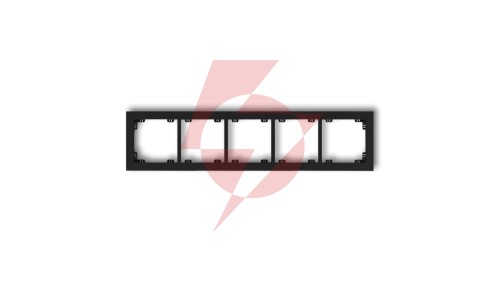 DECO Ramka pięciokrotna czarny mat 12DR-5