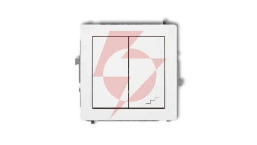 DECO Łącznik jednobiegunowy ze schodowym (osobne zasilanie) biały DWP-10.2