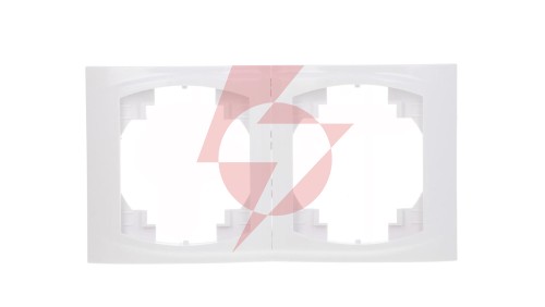 LOGO Ramka pionowa podwójna biały LRV-2