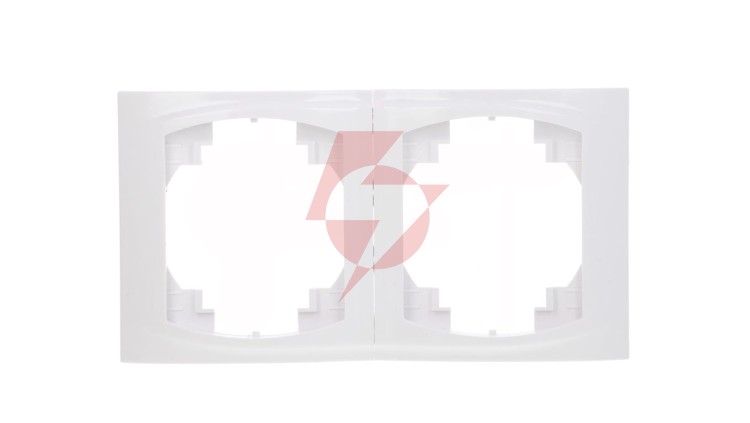 LOGO Ramka pionowa podwójna biały LRV-2
