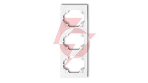 LOGO Ramka pionowa potrójna biały LRV-3