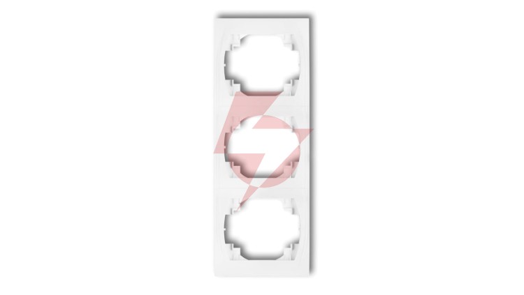 LOGO Ramka pionowa potrójna biały LRV-3