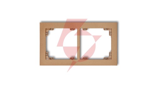 DECO Ramka podwójna złoty metalik 8DR-2