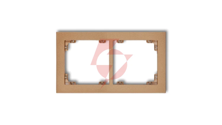 DECO Ramka podwójna złoty metalik 8DR-2