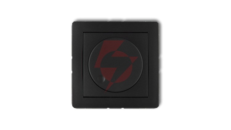 DECO Ściemniacz elektroniczny przyciskowo-obrotowy do lamp LED czarny mat 12DRO-2