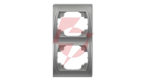 LOGO Ramka pionowa podwójna srebrny metalik 7LRV-2