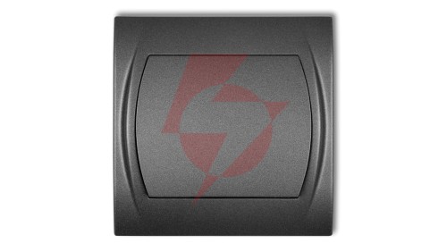 LOGO Łącznik jednobiegunowy grafitowy 11LWP-1