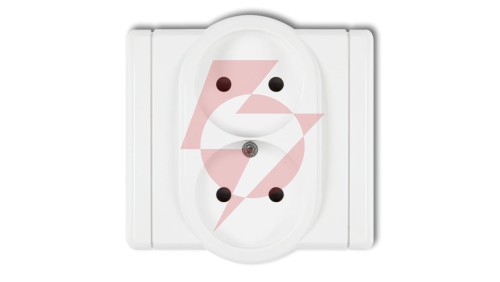 FLEXI Gniazdo podwójne b/u biały FGP-2p