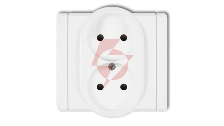 FLEXI Gniazdo podwójne b/u biały FGP-2p