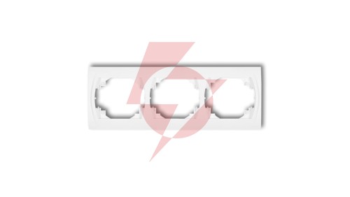 LOGO Ramka pozioma potrójna biały LRH-3