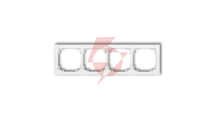 DECO Ramka uniwersalna poczwórna z tworzywa DECO Soft biały DRSO-4
