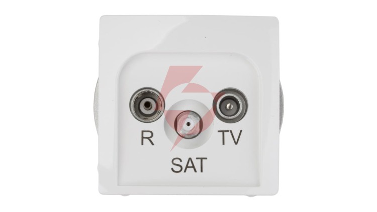 Simon Basic Gniazdo antenowe RD/TV/SAT przelotowe białe BMZAR-SAT10/P.01/11 RD/TV/SAT