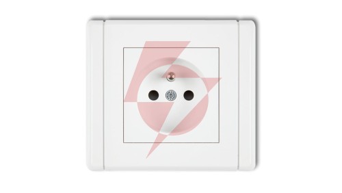 FLEXI Gniazdo pojedyncze z/u 2P+Z biały FGP-1zp
