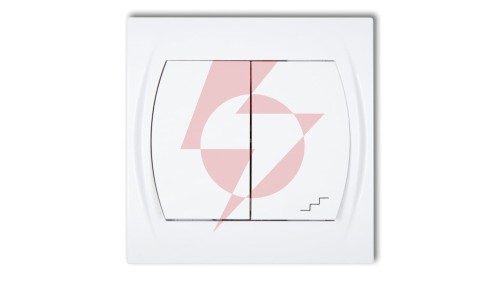 LOGO Łącznik jednobiegunowy ze schodowym biały LWP-10