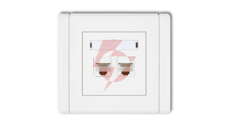 FLEXI Gniazdo komputerowe podwójne 2xRJ45, kat. 6, 8-stykowe biały FGK-4