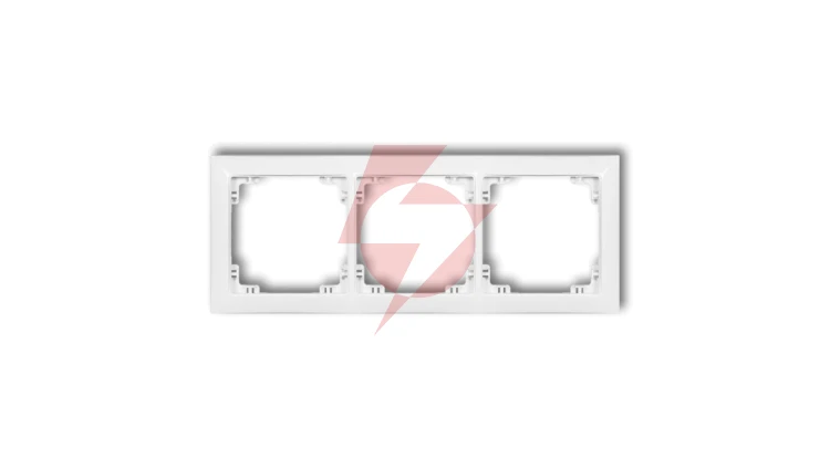 DECO Ramka uniwersalna potrójna z tworzywa DECO Soft biały DRSO-3