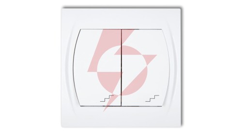 LOGO Łącznik podwójny schodowy biały LWP-33