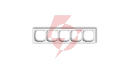 DECO Ramka uniwersalna pięciokrotna z tworzywa DECO Soft biały DRSO-5