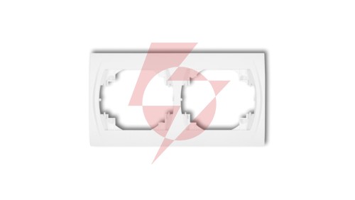 LOGO Ramka pozioma podwójna biały LRH-2