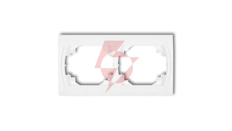 LOGO Ramka pozioma podwójna biały LRH-2