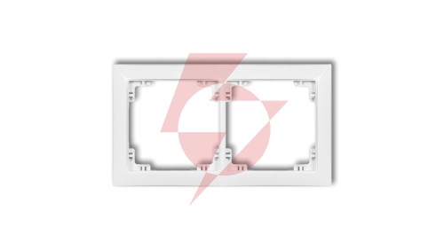 DECO Ramka uniwersalna podwójna z tworzywa DECO Soft biały DRSO-2