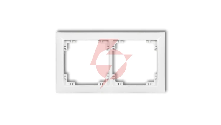 DECO Ramka uniwersalna podwójna z tworzywa DECO Soft biały DRSO-2