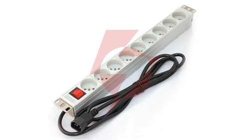 Listwa zasilająca RACK PDU 1U 10A 9x250V 2m aluminiowa C14 A-19-STRIP-4-IMP