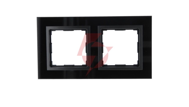 VENA2 Ramka podwójna szkło Xglass akrylowe czarny + antracyt 5209182