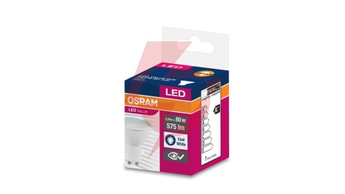 Żarówka LED VALUE PAR16 80 GU10 6,9W 620lm 4000K 840 120st. 3 LATA GWARANCJI 4058075096721